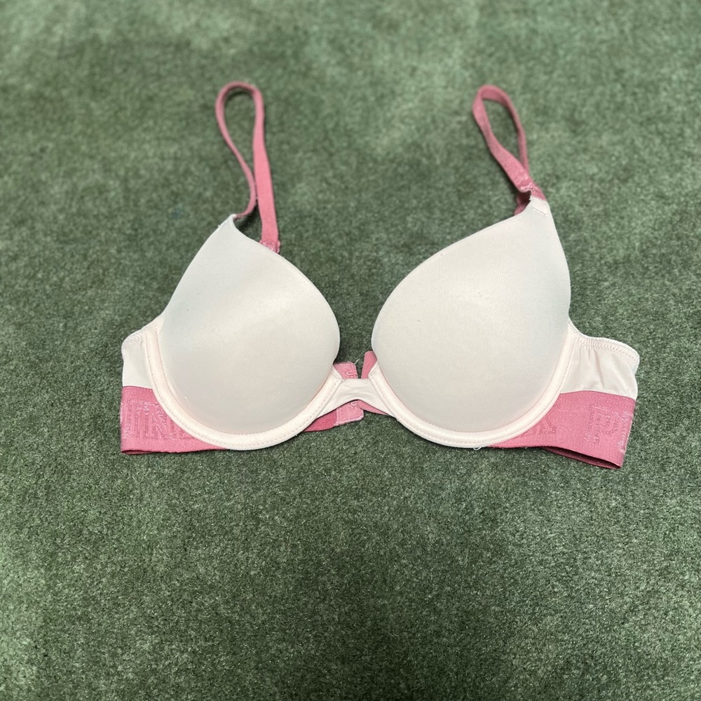 PINK Bra-Beige/Wine color